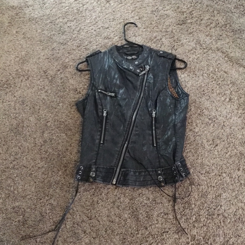 Guess leather vest